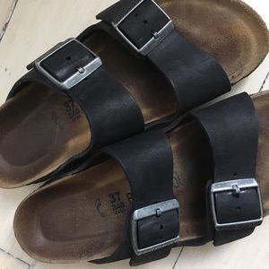 Birkenstock, EUC Black leather 37